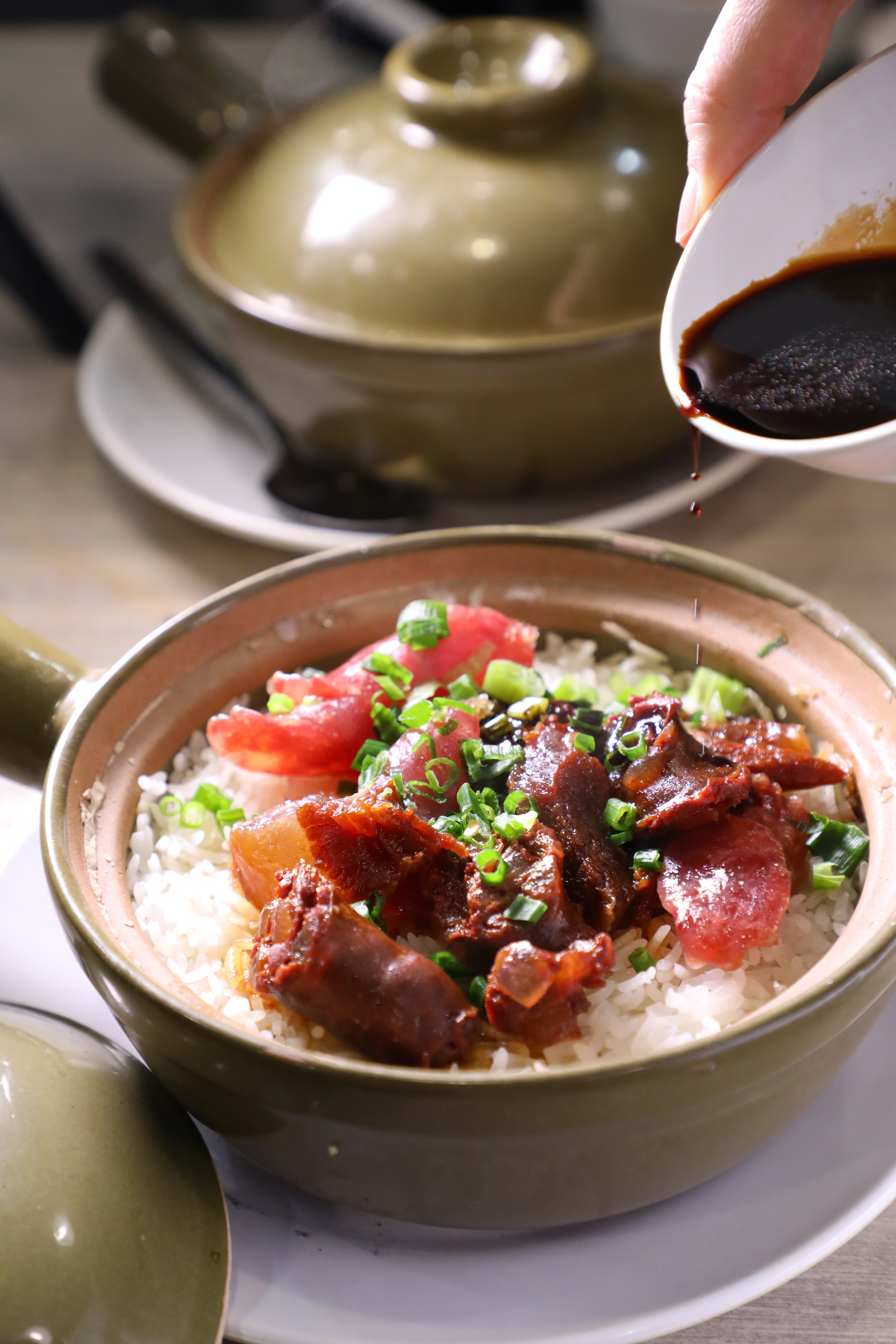 嚐囍的「臘味飯」從米飯到臘味都有獨到之處。（港幣88元／份）