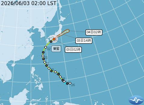 中央氣象署說明颱風動向。（翻攝自中央氣象署官網）