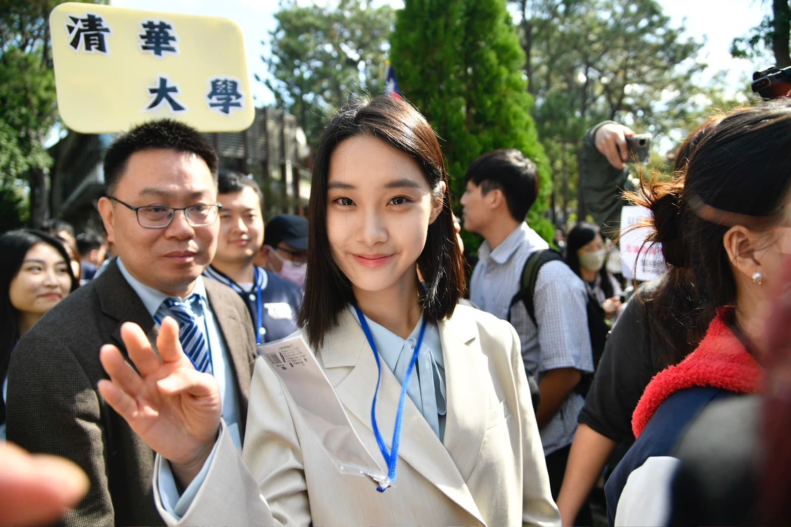 陸生來台參訪，圖為北京清華大學學生彭弋航。