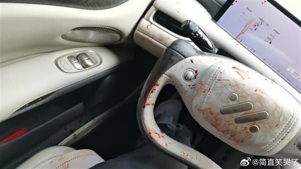 男子看到這車況，欲哭無淚。（翻自微博）