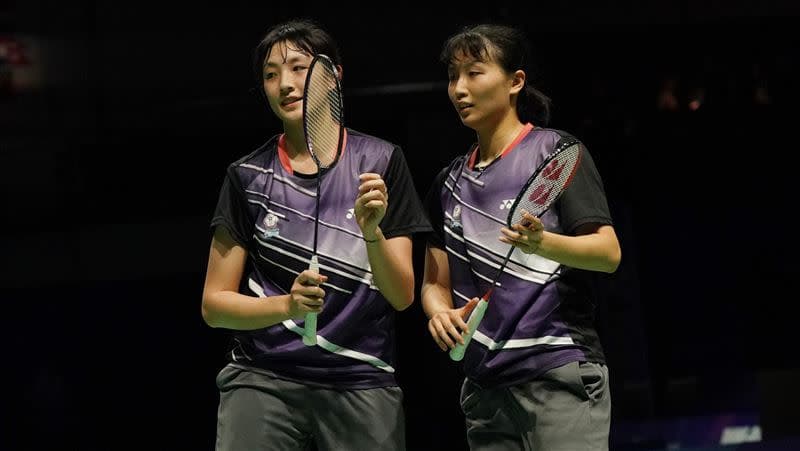 女雙宋祐媗／鄭宇倢也擊敗日本組合，同樣晉級決賽爭金。（大專體總提供）