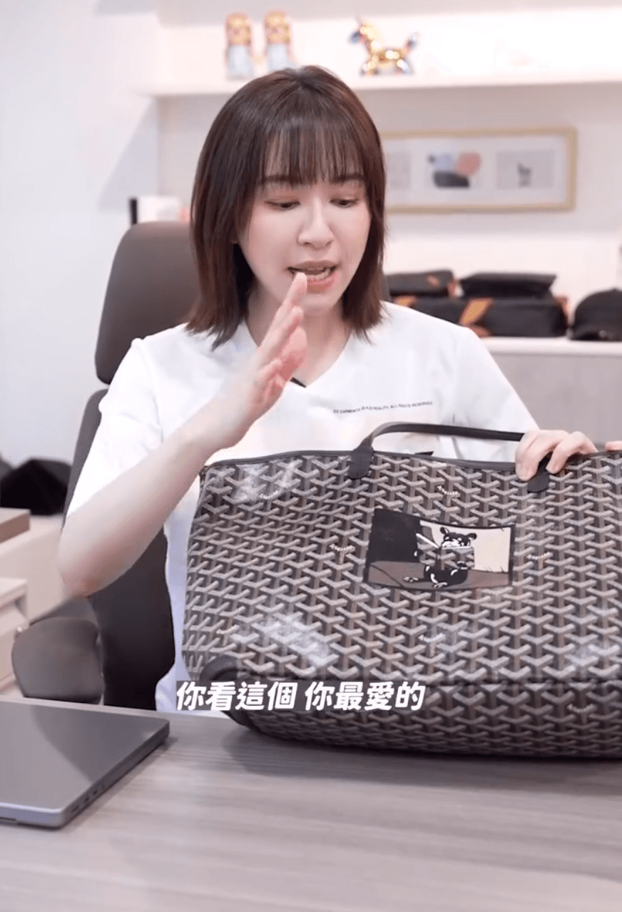 蔡依珊的生日禮物是Goyard大型托特包。（翻攝蔡依珊IG）