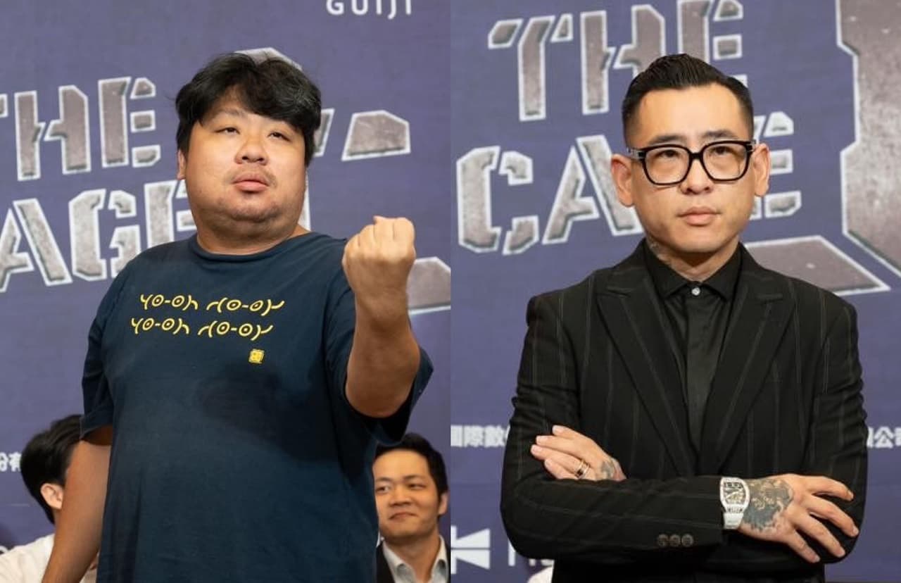 《拳上2024》主秀為「亞洲統神」張嘉航（左）對上「蹦闆」呂育銓（右）。（鍇睿國際提供）