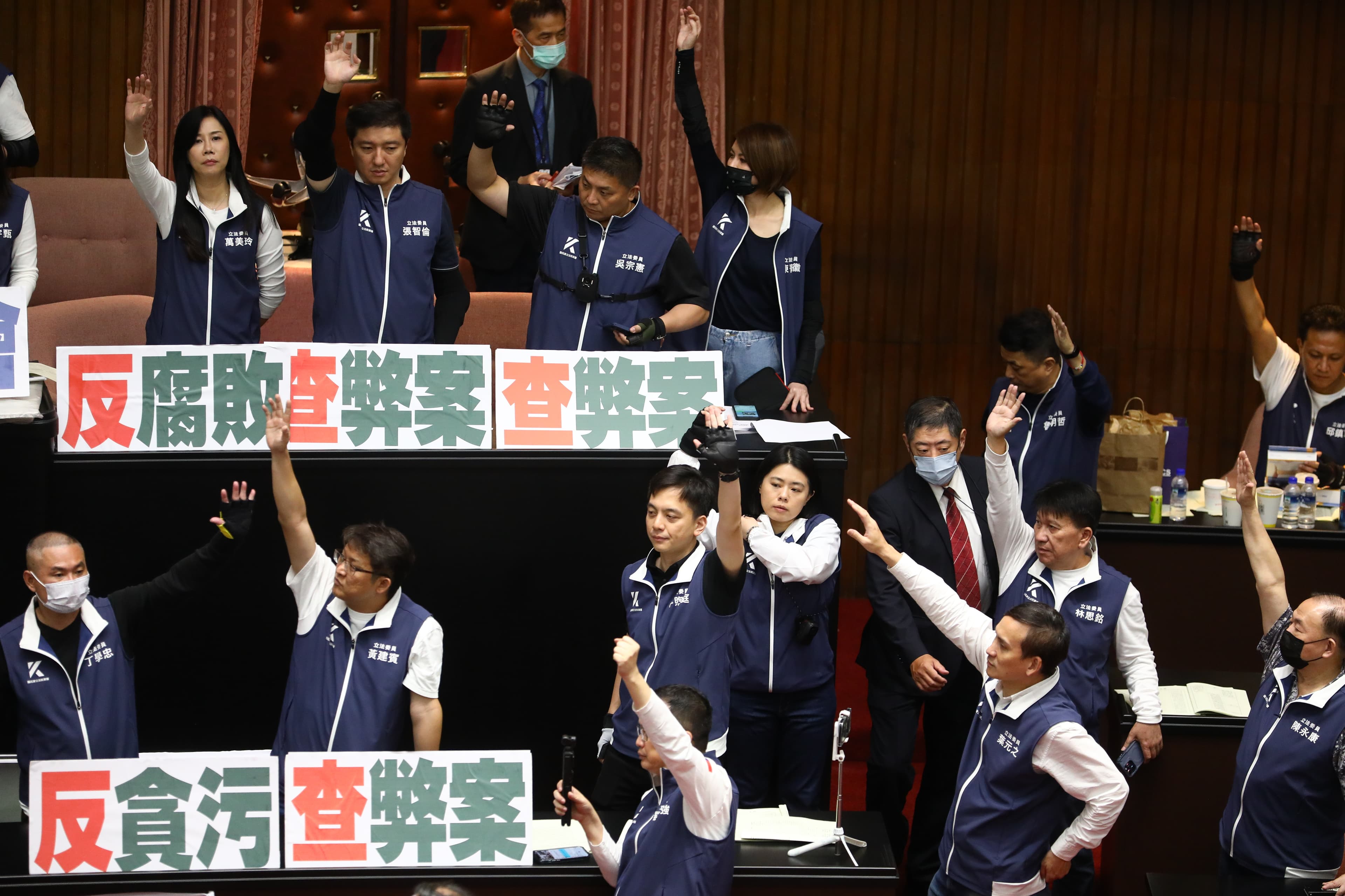國民黨日前在立法院以人數優勢,採舉手表決的方式通過相關修法。
